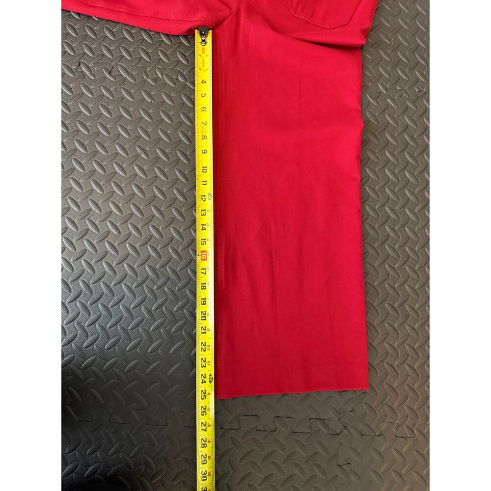 Anthropologie Wide Leg Red Pants | High Waisted Tailored Stretch | Modern Chic - Picture 8 of 9
